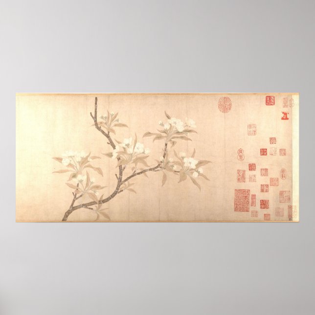 Pear Blossoms Antique Oriental ca.1280 Poster (Front)