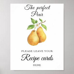 Pear bridal shower Your recipe card here Poster