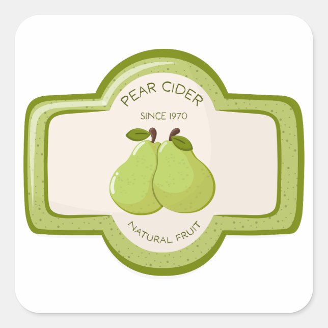 Pear cider bottle label (Front)