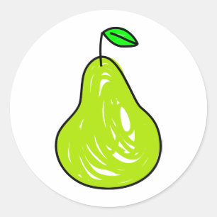 Pear Classic Round Sticker