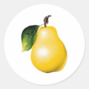 Pear Classic Round Sticker