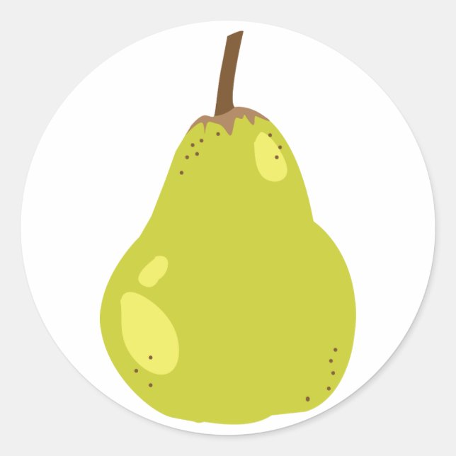 Pear Classic Round Sticker (Front)