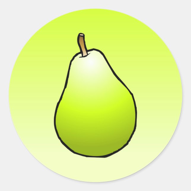 Pear - Classic Round Sticker (Front)