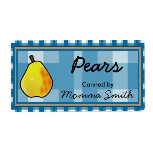 Pear Custom Canning Labels
