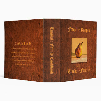 Pear Engraving 2" Family Recipe Binder