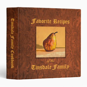 Pear Engraving Family Recipe 1.5" Binder
