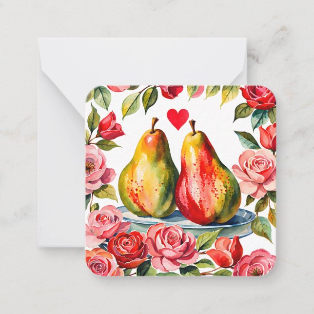 'Pear-fectly' Awesome Classroom Valentine's Card (Front)