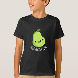 Pear-fectly Cute Fruit Pear Pun Dark BG T-Shirt