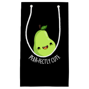 Pear-fectly Funny Seet Fruit Pear Pun Dark BG Small Gift Bag