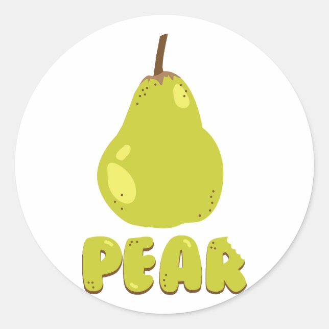 Pear Fruit Classic Round Sticker (Front)