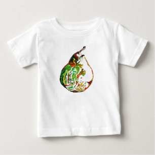 Pear fruit pop art watercolour illustration baby T-Shirt
