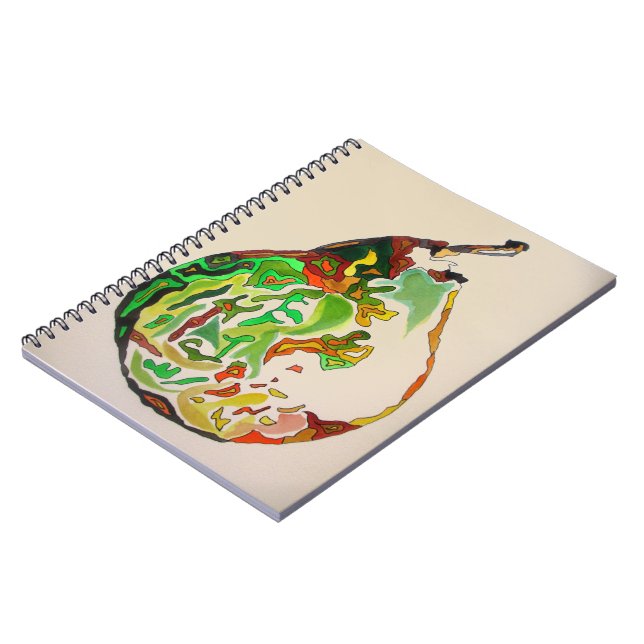 Pear fruit watercolour illustration notebook (Left Side)