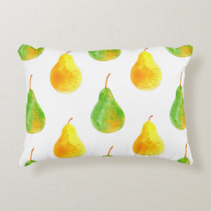 Pear fruits seamless pattern accent pillow