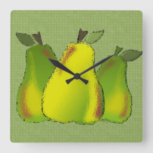 Pear (glass/tile) Wall Clock