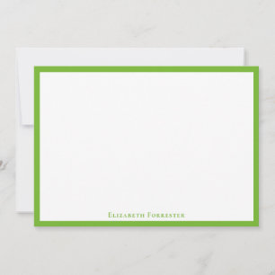 Pear Green Elegant Modern Flat Note Card