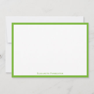 Pear Green Elegant Moderne Carte Note Plat