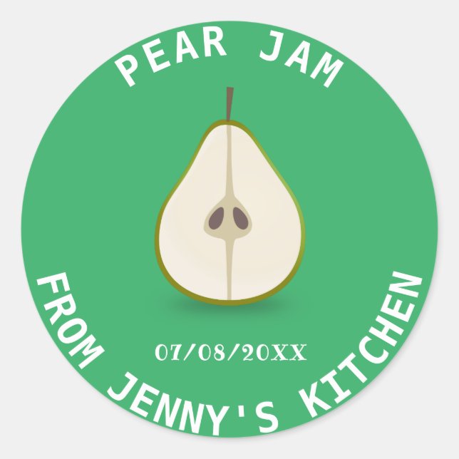 Pear Jam Classic Round Sticker (Front)