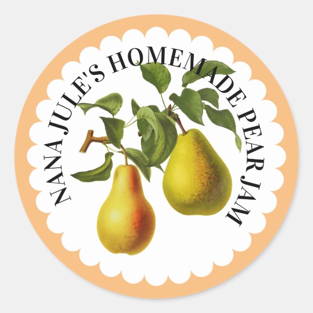 Pear Jam Preserve Label (Front)