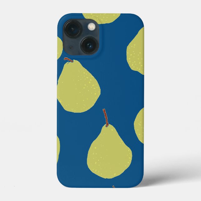 pear navy and green Case-Mate iPhone case (Back)