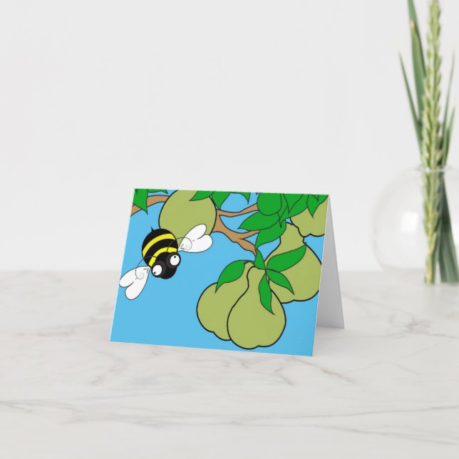 Pear Note Card (Blank Inside) (Front)