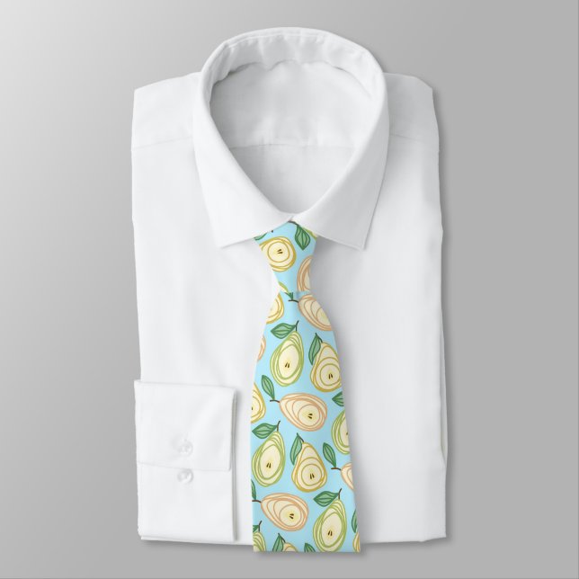 Pear pattern fun fruity chef tie (Tied)