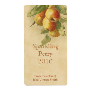 Pear perry bottle label
