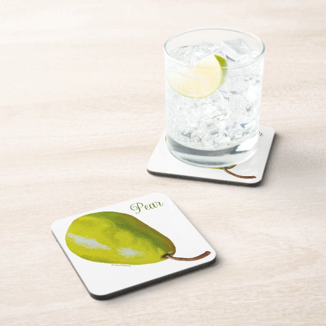 Pear Plastic Coasters (Right Side)