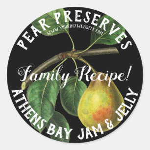 Pear Preserve Produit Étiquette d'entreprise