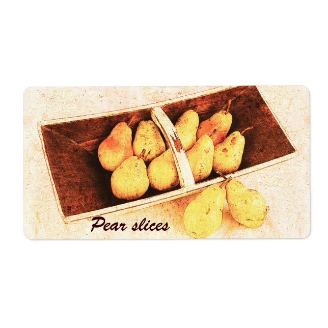 Pear preserves jar label (Front)