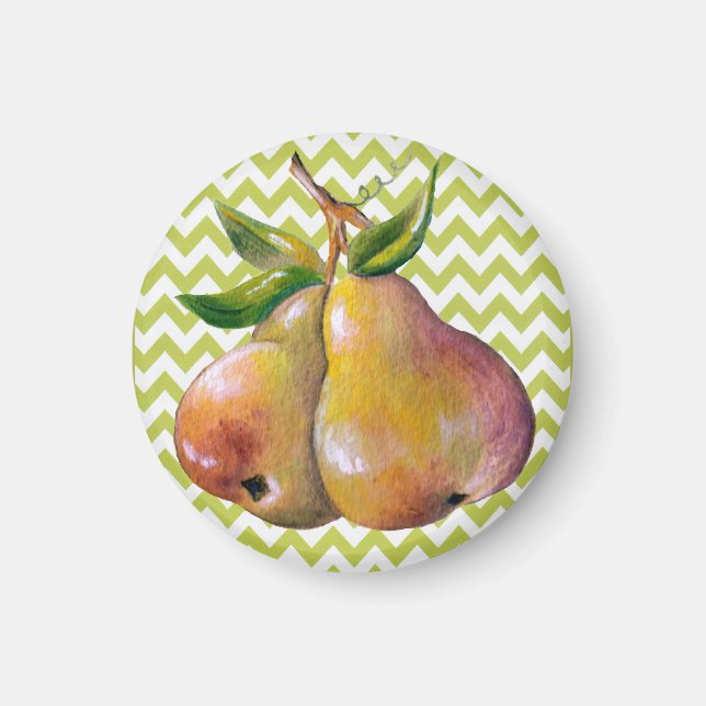 Pear refrigerator magnet (Front)