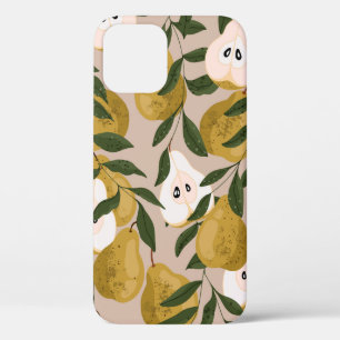 Pear seamless pattern. Beautiful elegant Vintage p iPhone 12 Case