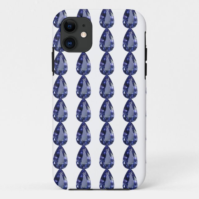 Pear shaped Sapphire Blue Case-Mate iPhone Case (Back)
