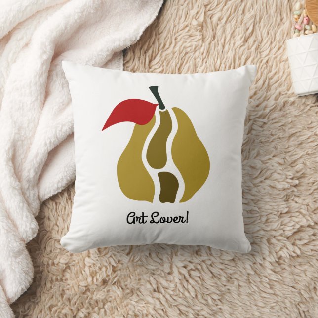 Pear Splitting Art Throw Pillow (Blanket)