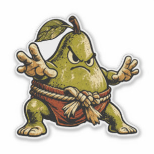 Pear Sumo — Funny Fruit Sumo Wrestler Vintage