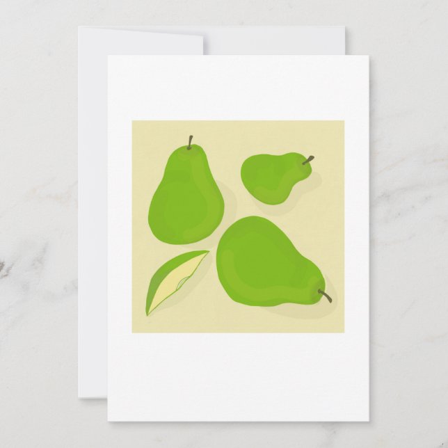 Pear Thank-You Card with Envelope (Front)