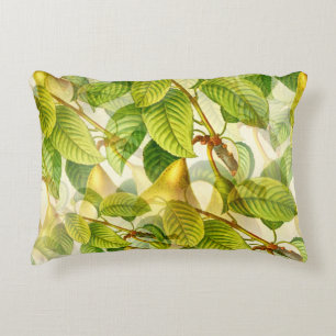 Pear Tree Branches & Pears Pattern  Accent Pillow