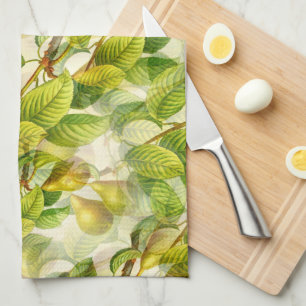 Pear Tree Branches & Pears Pattern  Kitchen Towel