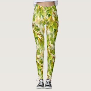 Pear Tree Branches & Pears Pattern  Leggings
