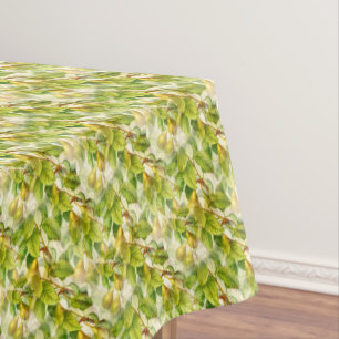 Pear Tree Branches & Pears Pattern Tablecloth