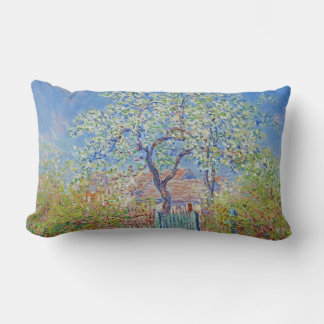 Pear Tree in Flower - Claude Monet Lumbar Pillow