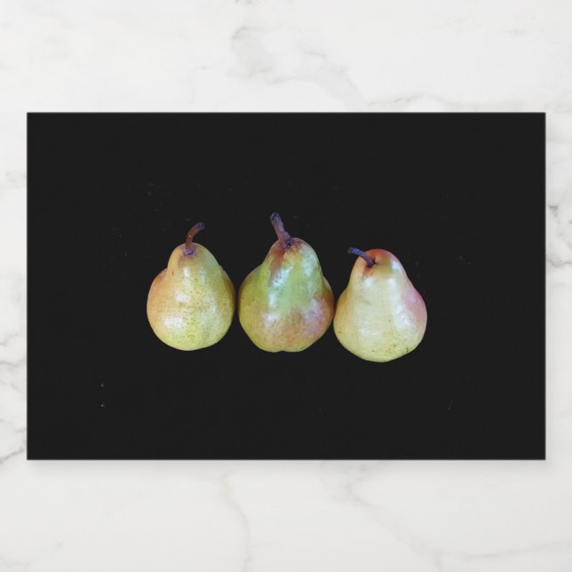 Pear Trio Liquor Bottle Label (Single Label)
