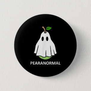 Pearanormal Cute Ghost Pear Halloween Costume Funn 2 Inch Round Button
