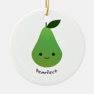 Pearfect Cute Kawaii Pear Ceramic Ornament