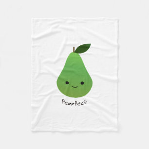 Pearfect Cute Kawaii Pear Fleece Blanket