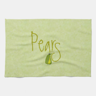PEARfect Pear Bright Green Colour Tone Kitchen Towel
