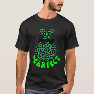 PEARFECT Pear Fruit Pun Leopard Cheetah Print T-Shirt
