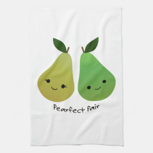 Pearfect Pear Kawaii Pears Kitchen Towel