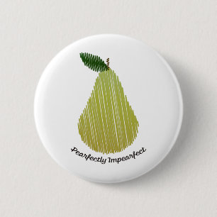 Pearfectly Impearfect Pear 2 Inch Round Button