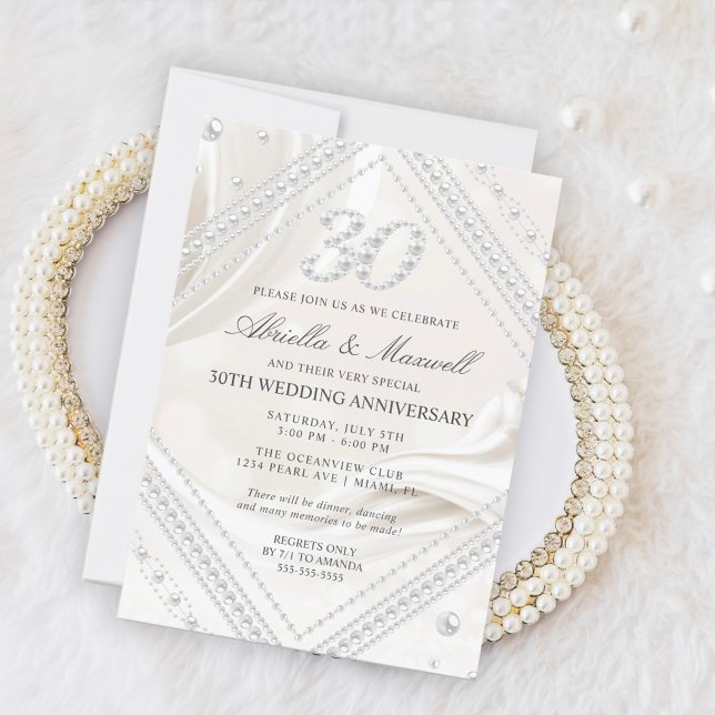 Pearl 30th Anniversary Invitation (Creator Uploaded)