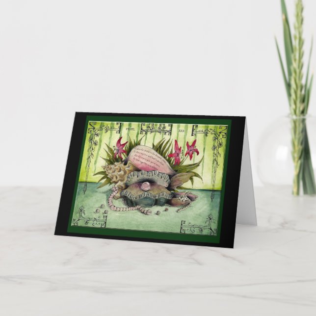 Pearl 30th year Wedding Anniversary gift card (Front)